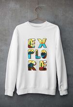 Load image into Gallery viewer, Explore Travel Adventure Unisex Sweatshirt for Men/Women-White-Ektarfa.online