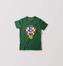Load image into Gallery viewer, Croatia Football Kids T-Shirt for Boy/Girl-Dark Green-Ektarfa.online