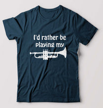Load image into Gallery viewer, Trumpet Love T-Shirt for Men-Petrol Blue-Ektarfa.online