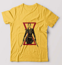 Load image into Gallery viewer, Black Widow T-Shirt for Men-Golden Yellow-Ektarfa.online