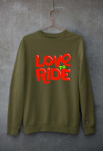 Load image into Gallery viewer, Love to Ride Unisex Sweatshirt for Men/Women-Olive Green-Ektarfa.online