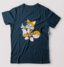 Load image into Gallery viewer, Tails Sonic T-Shirt for Men-Petrol Blue-Ektarfa.online