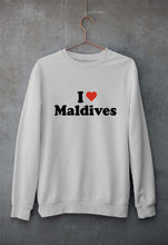 Load image into Gallery viewer, I Love Maldives Unisex Sweatshirt for Men/Women-Grey Melange-Ektarfa.online