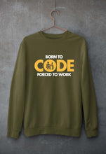 Load image into Gallery viewer, Coder Geek Unisex Sweatshirt for Men/Women-Olive Green-Ektarfa.online