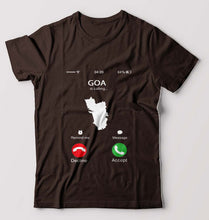 Load image into Gallery viewer, Goa Calling T-Shirt for Men-Coffee Brown-Ektarfa.online