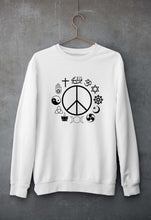 Load image into Gallery viewer, Peace Religious Symbols Unisex Sweatshirt for Men/Women-White-Ektarfa.online