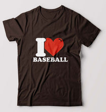Load image into Gallery viewer, I Love Baseball T-Shirt for Men-Coffee Brown-Ektarfa.online