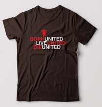 Load image into Gallery viewer, Born United Live United Die United T-Shirt for Men-Coffee Brown-Ektarfa.online