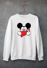 Load image into Gallery viewer, Mickey Mouse Fuck Unisex Sweatshirt for Men/Women-White-Ektarfa.online