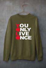 Load image into Gallery viewer, You Live Only Once(YOLO) Unisex Sweatshirt for Men/Women-Olive Green-Ektarfa.online
