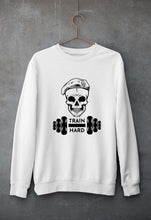Load image into Gallery viewer, Gym Train Hard Unisex Sweatshirt for Men/Women-White-Ektarfa.online