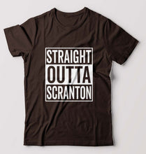 Load image into Gallery viewer, Straight Outta Scranton T-Shirt for Men-Coffee Brown-Ektarfa.online