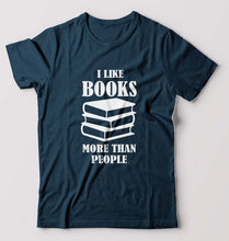 Load image into Gallery viewer, Like Books T-Shirt for Men-Petrol Blue-Ektarfa.online