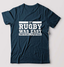 Load image into Gallery viewer, Rugby T-Shirt for Men-Petrol Blue-Ektarfa.online