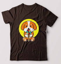Load image into Gallery viewer, Puppy T-Shirt for Men-Coffee Brown-Ektarfa.online