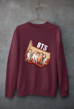 Load image into Gallery viewer, BTS Kpop Unisex Sweatshirt for Men/Women-Maroon-Ektarfa.online