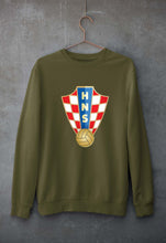 Load image into Gallery viewer, Croatia Football Unisex Sweatshirt for Men/Women-Olive Green-Ektarfa.online