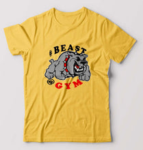 Load image into Gallery viewer, Beast Gym T-Shirt for Men-Golden Yellow-Ektarfa.online