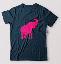 Load image into Gallery viewer, Pink Elephant T-Shirt for Men-Petrol Blue-Ektarfa.online