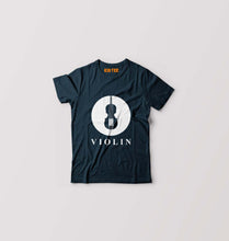 Load image into Gallery viewer, Violin Kids T-Shirt for Boy/Girl-Petrol Blue-Ektarfa.online