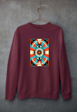 Load image into Gallery viewer, Psychedelic Peace and Love Unisex Sweatshirt for Men/Women-Maroon-Ektarfa.online