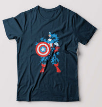 Load image into Gallery viewer, Captain America Superhero T-Shirt for Men-Petrol Blue-Ektarfa.online