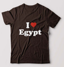 Load image into Gallery viewer, I Love Egypt T-Shirt for Men-Coffee Brown-Ektarfa.online