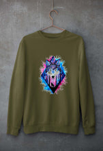 Load image into Gallery viewer, Wolf Unisex Sweatshirt for Men/Women-Olive Green-Ektarfa.online