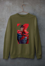 Load image into Gallery viewer, Superman Superhero Unisex Sweatshirt for Men/Women-Olive Green-Ektarfa.online