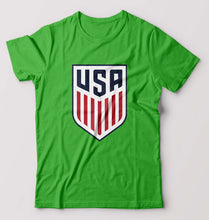 Load image into Gallery viewer, USA Football T-Shirt for Men-flag green-Ektarfa.online
