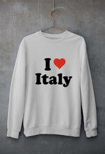 Load image into Gallery viewer, I Love Italy Unisex Sweatshirt for Men/Women-Grey Melange-Ektarfa.online