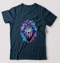 Load image into Gallery viewer, Wolf T-Shirt for Men-Petrol Blue-Ektarfa.online