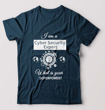 Load image into Gallery viewer, Cyber Security T-Shirt for Men-Petrol Blue-Ektarfa.online