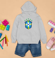 Load image into Gallery viewer, Brazil Football Kids Hoodie for Boy/Girl-Grey-Ektarfa.online