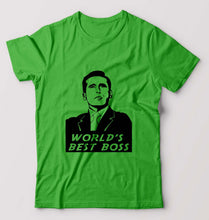 Load image into Gallery viewer, Michael Scott Best Boss T-Shirt for Men-flag green-Ektarfa.online