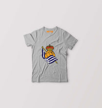 Load image into Gallery viewer, Real-Sociedad Kids T-Shirt for Boy/Girl-Grey-Ektarfa.online
