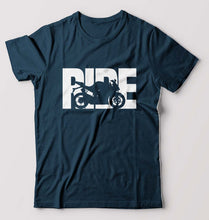 Load image into Gallery viewer, Ride Superbike T-Shirt for Men-Petrol Blue-Ektarfa.online