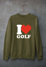 Load image into Gallery viewer, I Love Golf Unisex Sweatshirt for Men/Women-Olive Green-Ektarfa.online