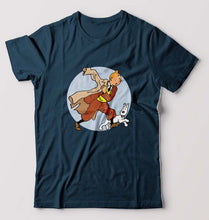 Load image into Gallery viewer, Tintin T-Shirt for Men-Petrol Blue-Ektarfa.online