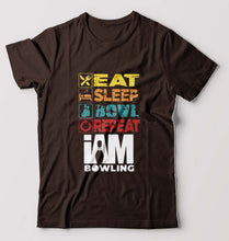 Load image into Gallery viewer, Bowling T-Shirt for Men-Coffee Brown-Ektarfa.online