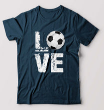 Load image into Gallery viewer, Love Football T-Shirt for Men-Petrol Blue-Ektarfa.online