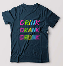 Load image into Gallery viewer, Drink Alcoholic T-Shirt for Men-Petrol Blue-Ektarfa.online