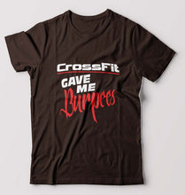 Load image into Gallery viewer, CrossFit Gym Burpees T-Shirt for Men-Coffee Brown-Ektarfa.online
