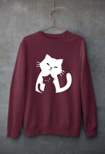 Load image into Gallery viewer, Cat Unisex Sweatshirt for Men/Women-maroon-Ektarfa.online