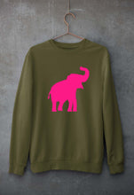 Load image into Gallery viewer, Pink Elephant Unisex Sweatshirt for Men/Women-Olive Green-Ektarfa.online