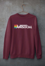Load image into Gallery viewer, AntiSocial Unisex Sweatshirt for Men/Women-Maroon-Ektarfa.online