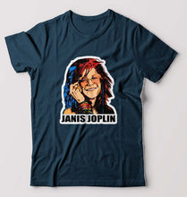 Load image into Gallery viewer, Janis Joplin T-Shirt for Men-Petrol Blue-Ektarfa.online