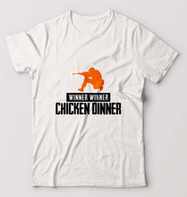 Load image into Gallery viewer, PUBG Winner Winner Chicken Dinner T-Shirt for Men-White-Ektarfa.online