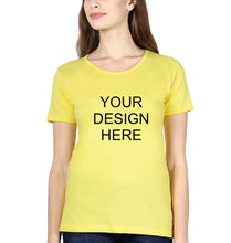 Load image into Gallery viewer, Customized-Custom-Personalized T-Shirt for Women-Yellow-Ektarfa.online