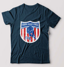 Load image into Gallery viewer, Federal Hockey League T-Shirt for Men-Petrol Blue-Ektarfa.online